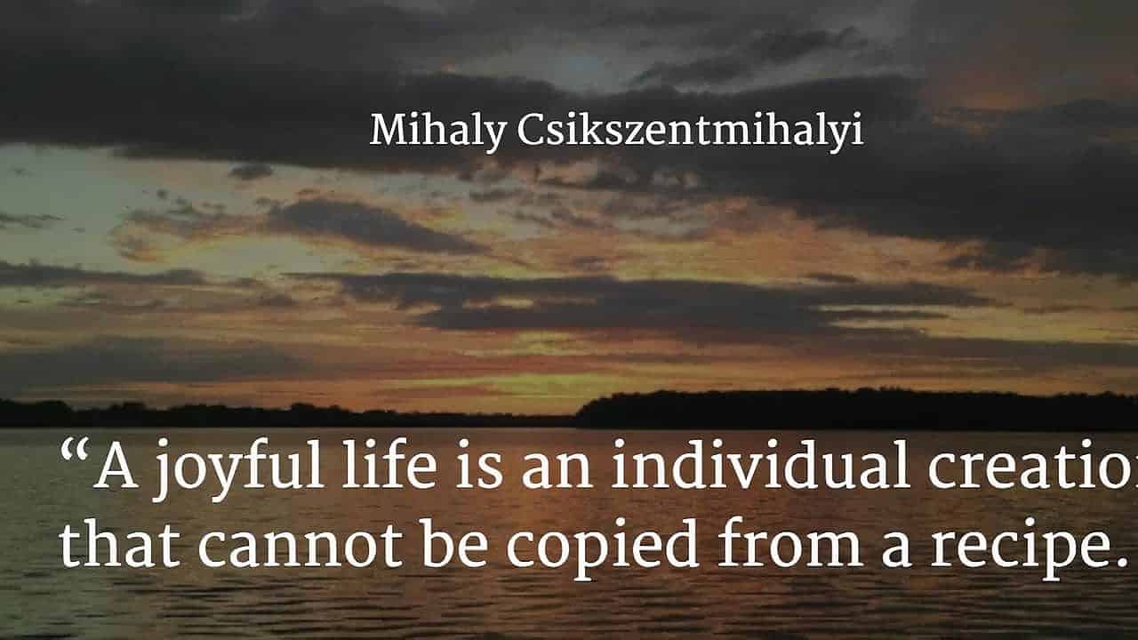 Mihaly Csikszentmihalyi happiness quote