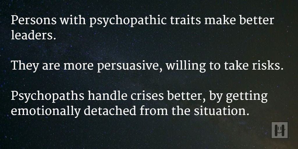 Q11 Psychopaths better leaders