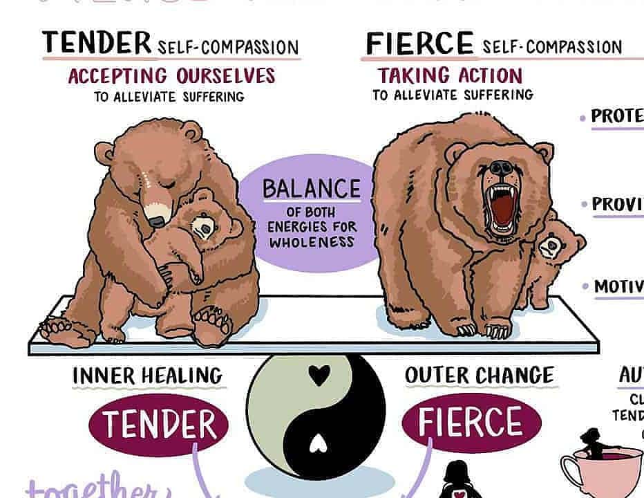 fierce vs tender self-compassion - neff