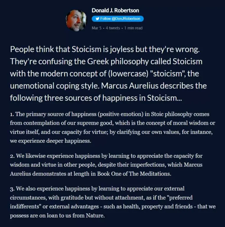 Donald Robertson on Stoic Happiness
