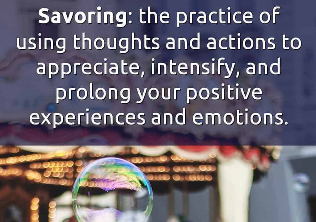 Meaning of Savoring