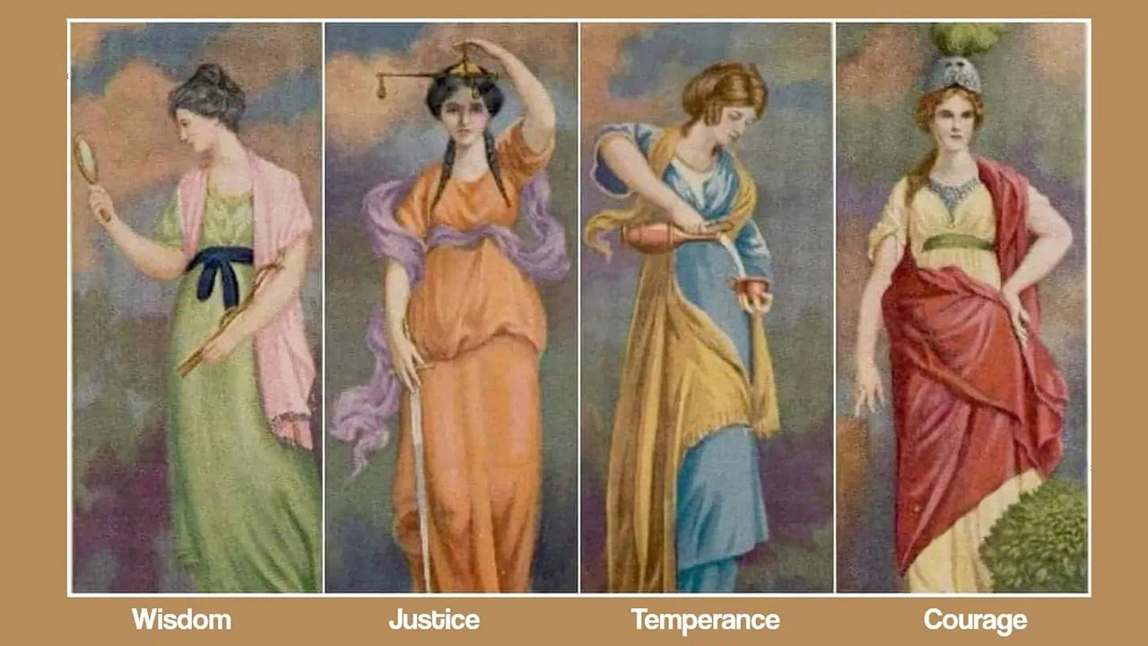 7 Ways To Master Stoic Virtues: Unclutter Your Mind/Life 3 4-Stoic-Virtues-Wisdom-Justice-Temperance-Courage