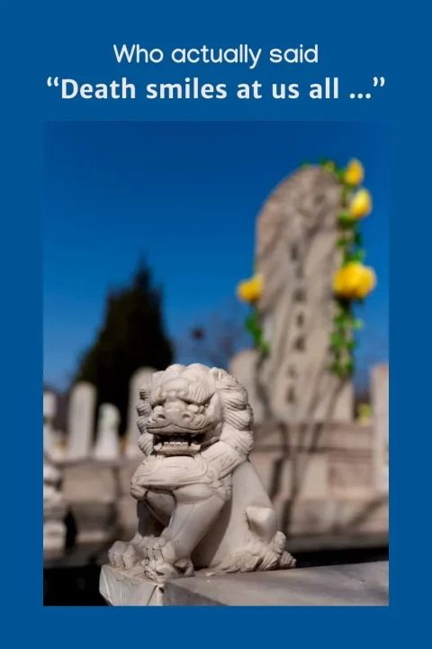 Who said Death Smiles a t us all - Pin