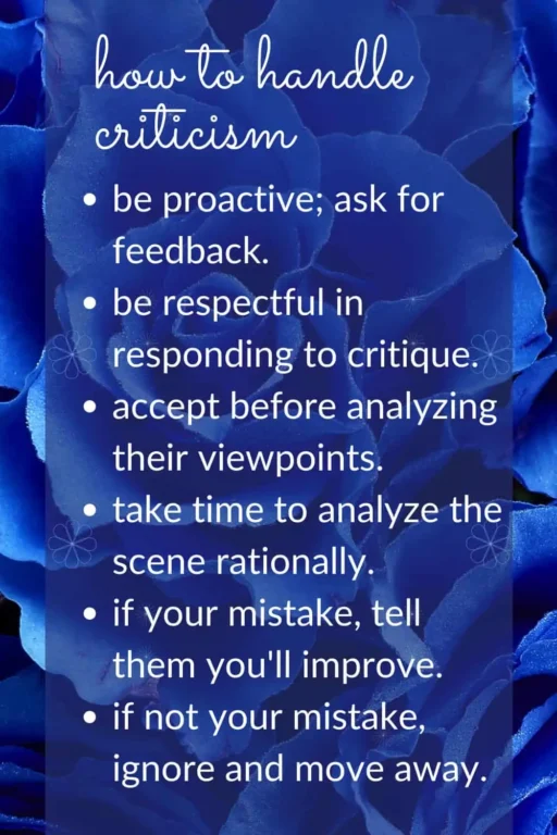tips to stop being sensitive to criticism