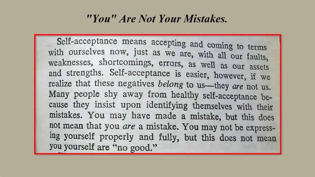 You're not your mistakes-Psycho-Cybernetics