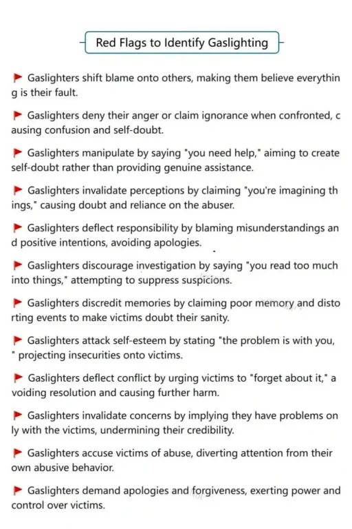 Red flags of gaslighting