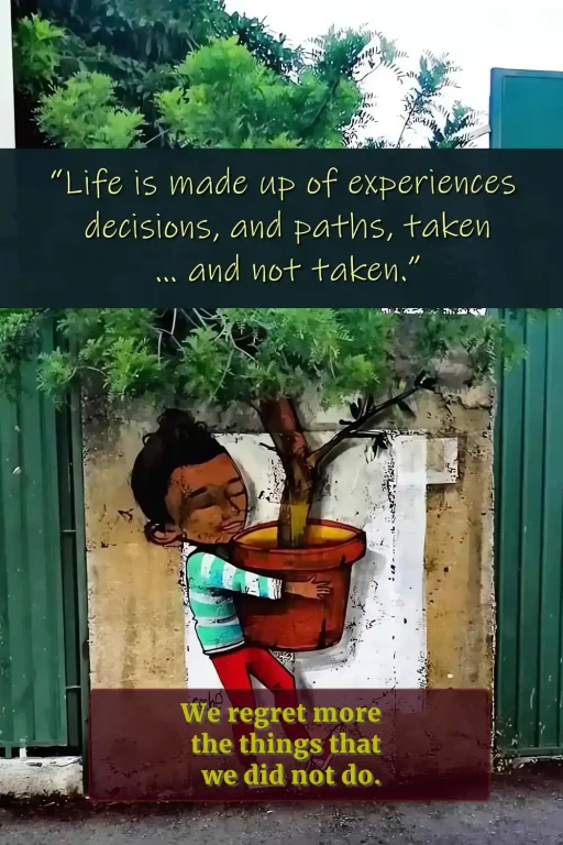 regrets are based on actions taken and not taken