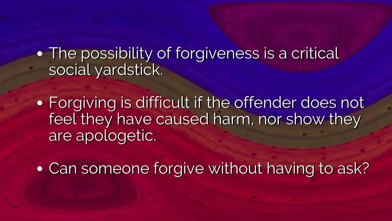 forgiving is hard