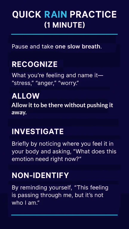 RAIN meditation four steps