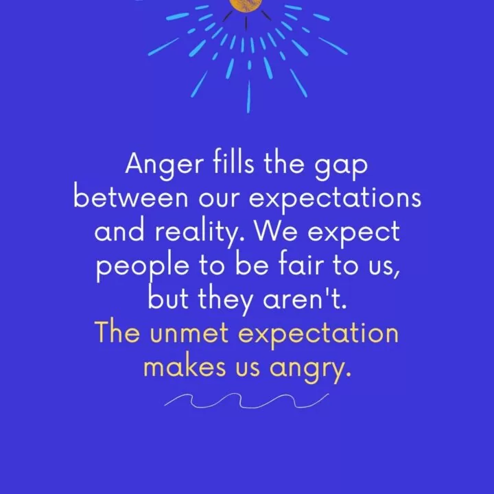 anger comes from unfulfilled expectations