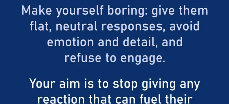 gray rocking is this