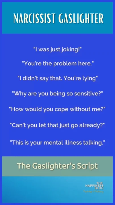 Gaslighter-Say-These-Things: Narcissist Gaslighter's Script