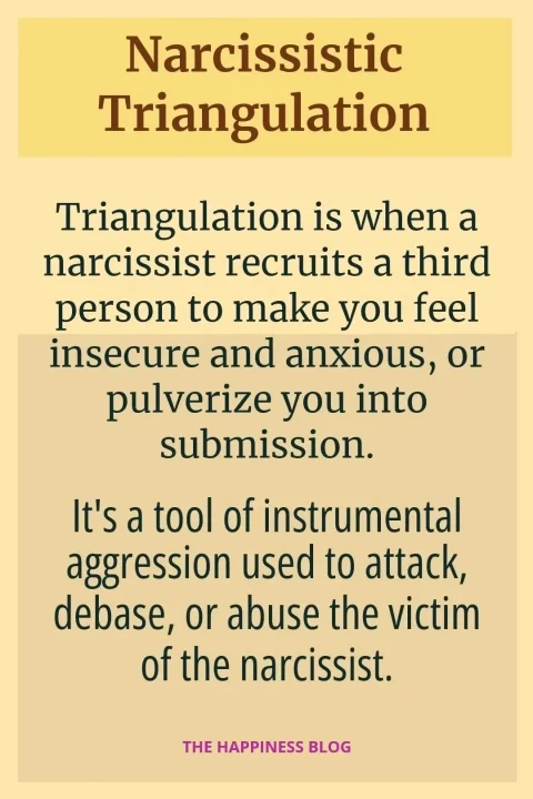 narcissistic triangulation is a tool of hostile behavior