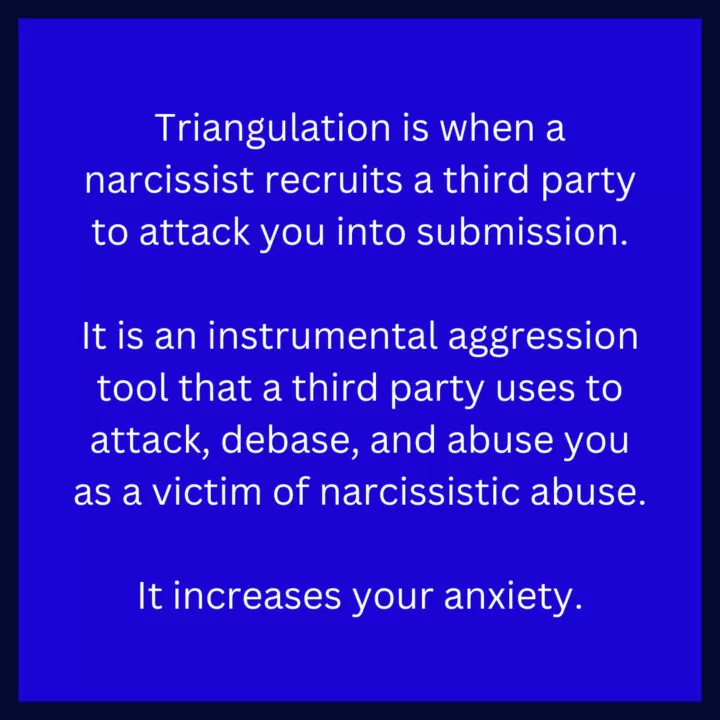 narcissistic triangulation is a tool of aggression