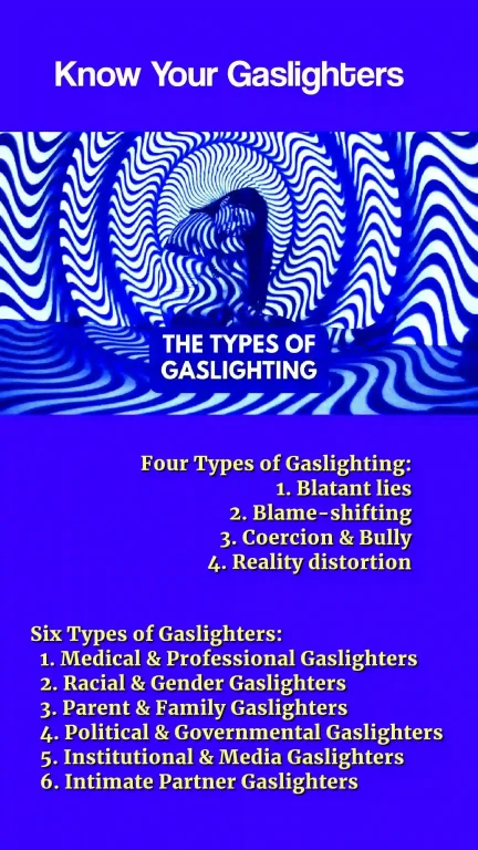types of gaslighting and gaslighters