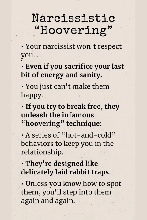 How To respond to Narcissistic Hoovering - Pin