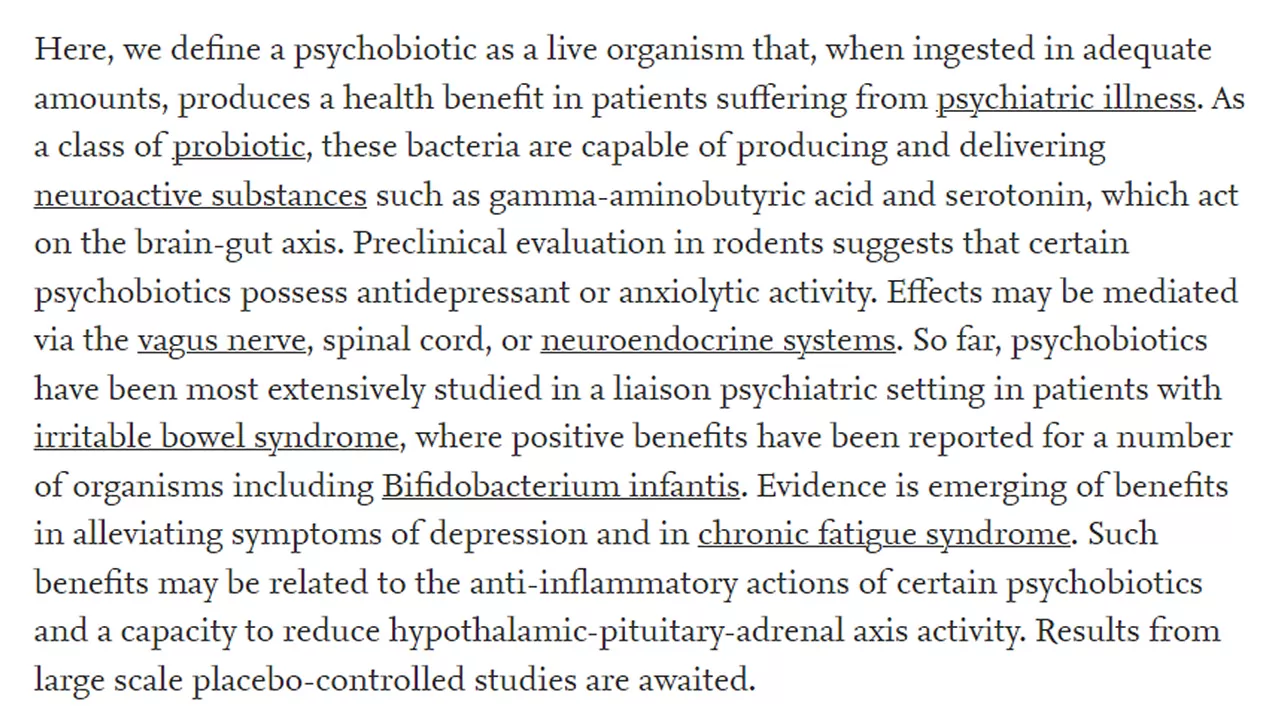 Psychobiotics-a Novel Class of Psychotropics