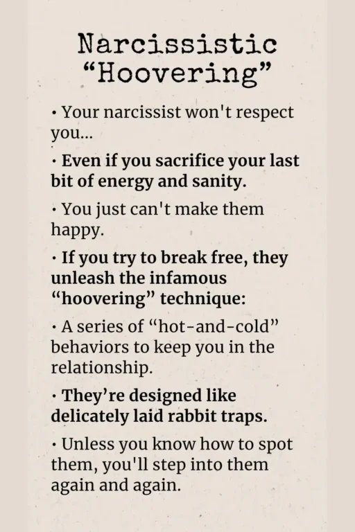 responding to narcissistic hoovering