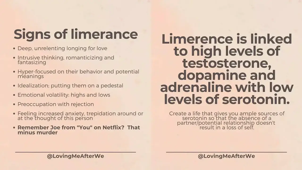Limerence signs high testosterone low serotonin