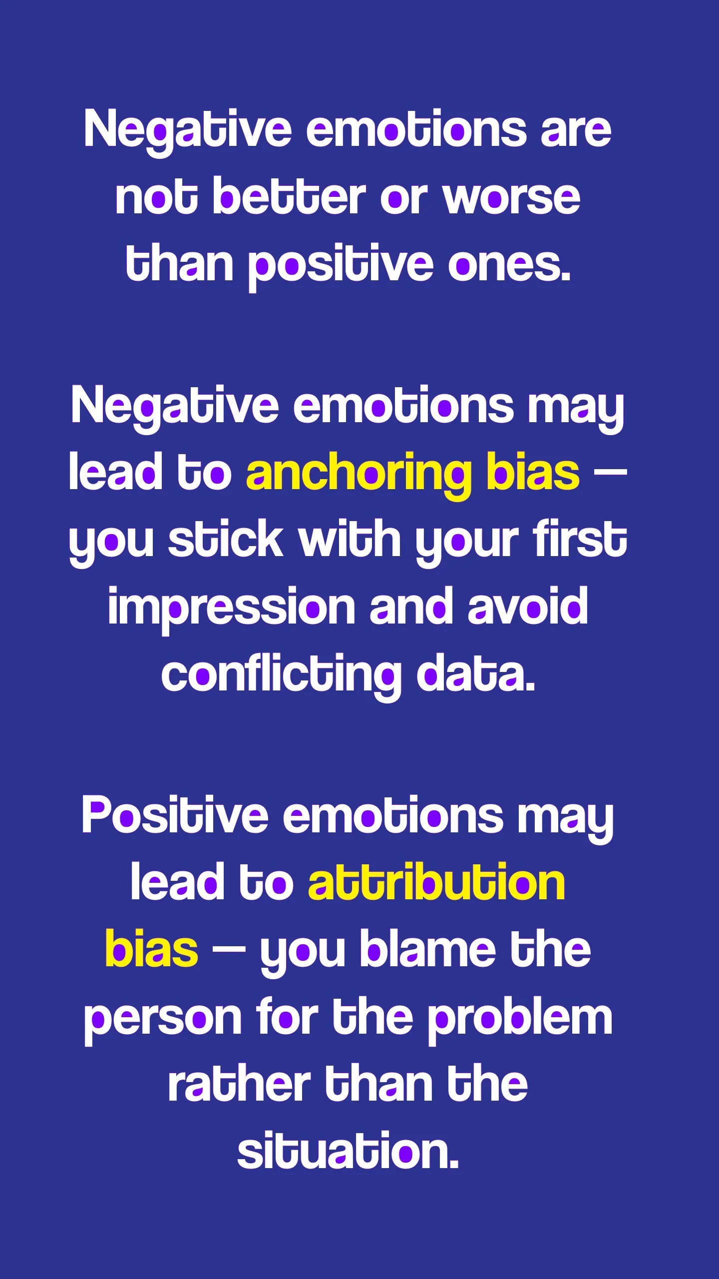 7 Ways To Embrace Your Negative Emotions, Not Avoid Them 7 negative vs positive emotions and biases anchoring
