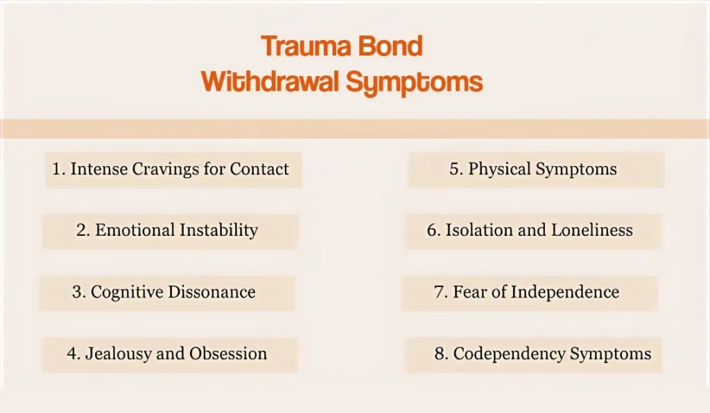 trauma bond withdrawal symptoms