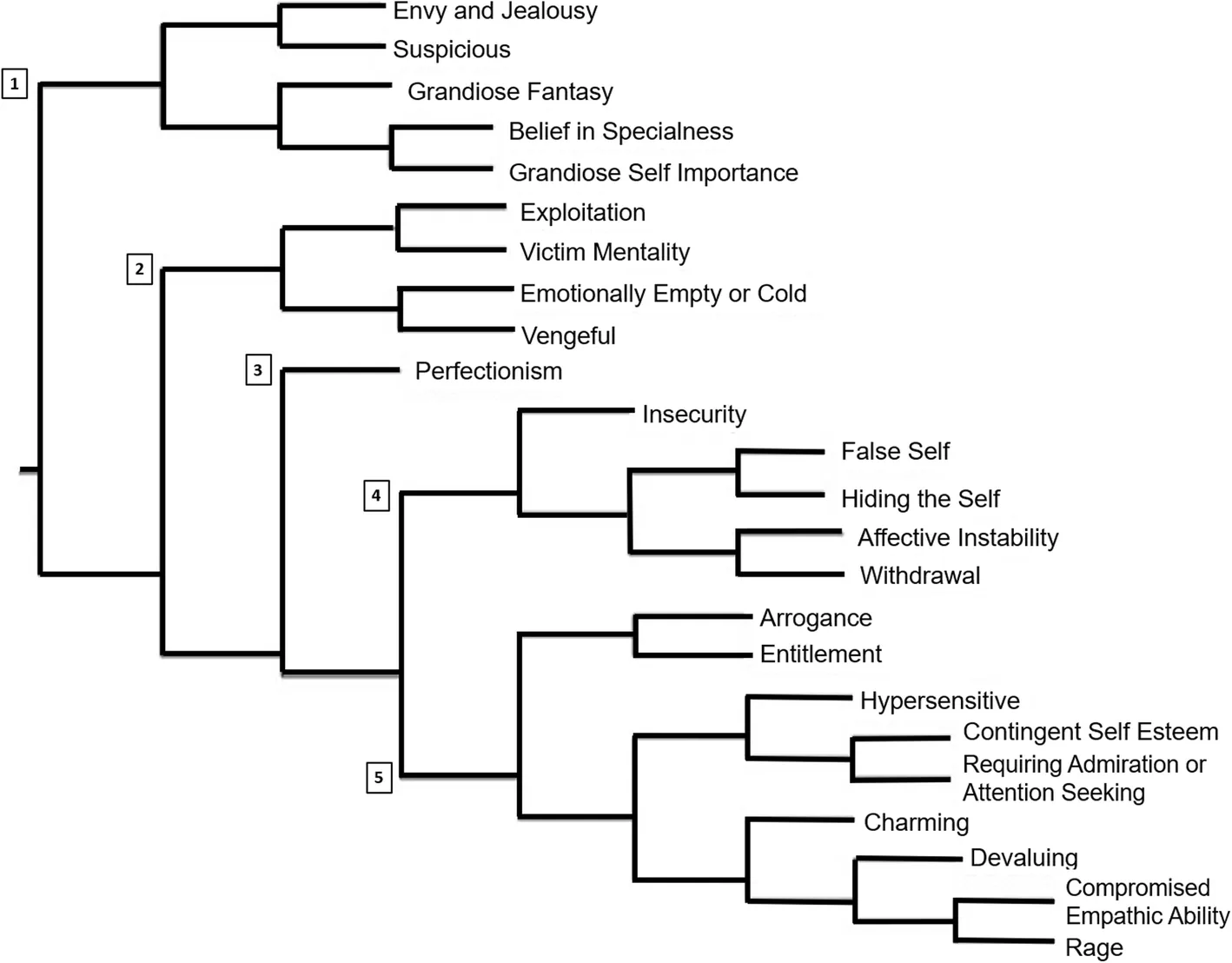 Narcissism Cluster Traits
