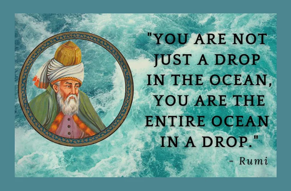 you are an ocean in a drop rumi