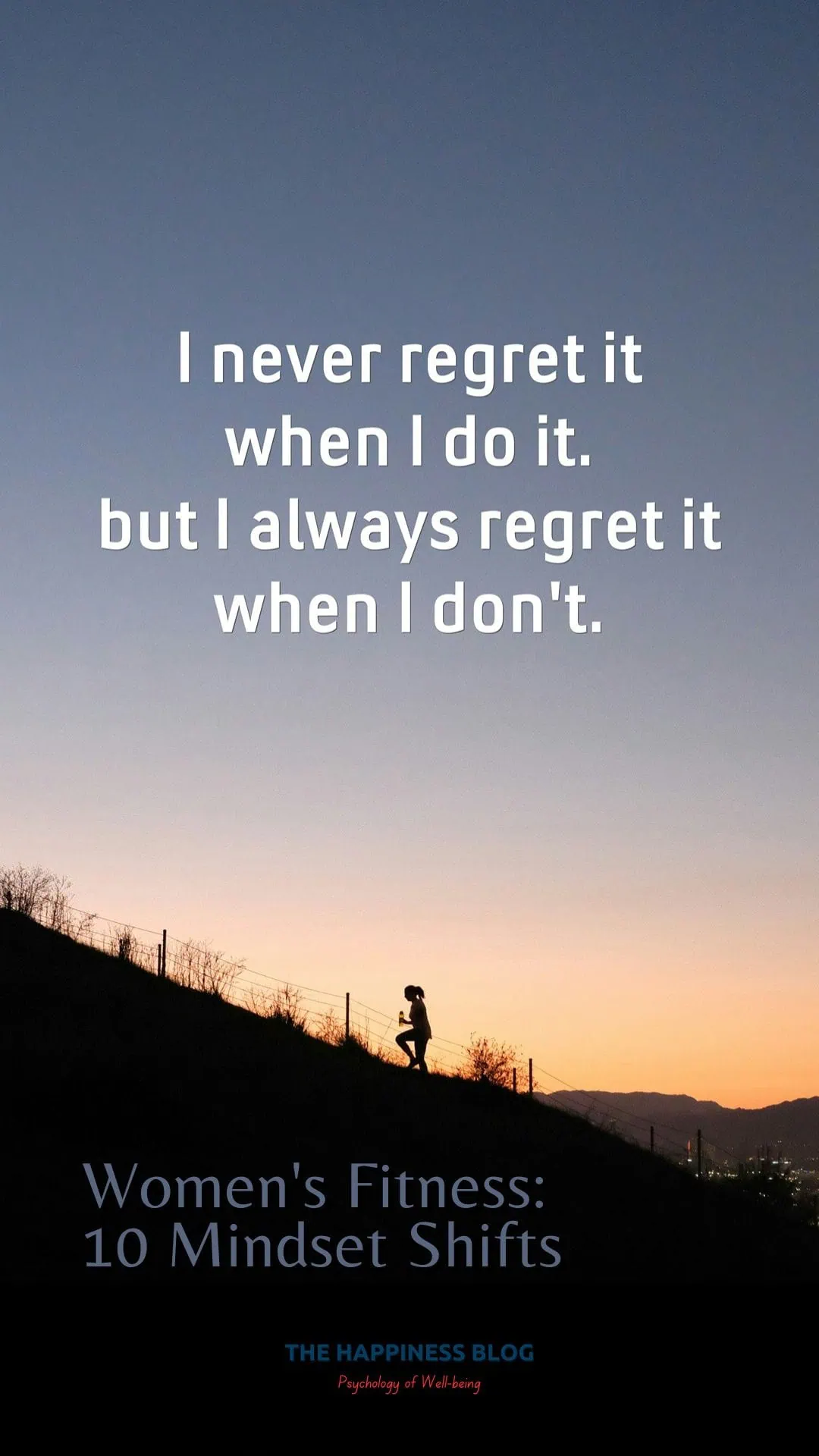 I never regret it when I do it. but I always regret it when I don't.