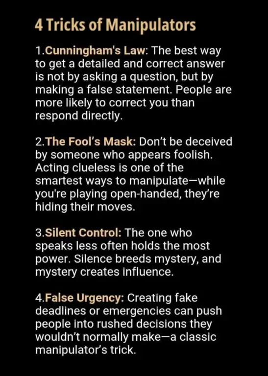 4 tricks of master manipulators
