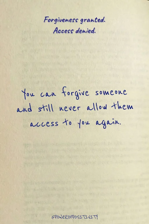 forgiveness granted. access denied.