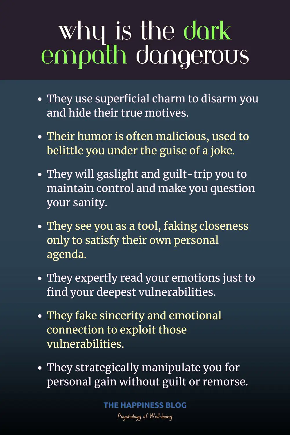 why is the dark empath dangerous