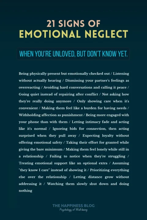 signs of emotional neglect in relationships