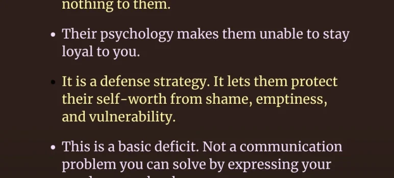 why narcissists can't hold you in their hearts - object constancy deficit